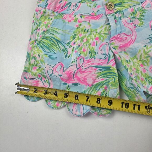 Lilly Pulitzer Shorts Womens 00 Flamingo Print Scallop Hem Summer Beach Casual - Picture 4 of 8